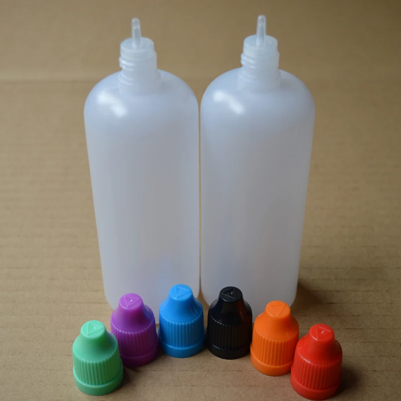 120 ml Empty PE Plastic Dropper Bottle E-liquid Bottle With Childproof Cap and Long Thin Tip E Liquid Bottles