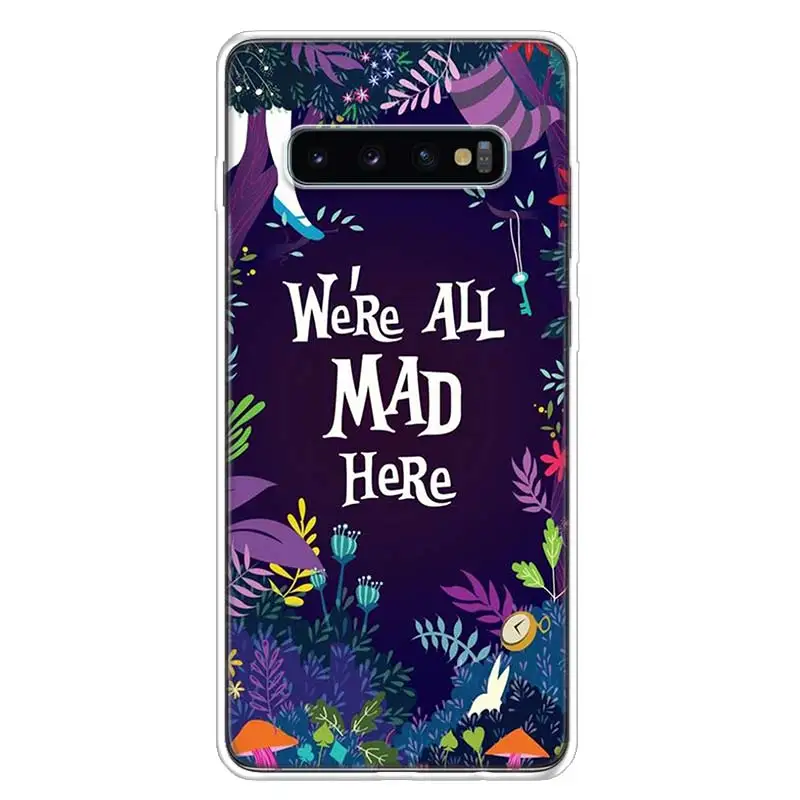 

Alice in Wonderland Cheshire Cat Phone Case For Samsung Galaxy Note 8 9 10 20 S7 S8 S9 S10 S10E S20 Ultra J4 J6 J8 Plus Lite Cov