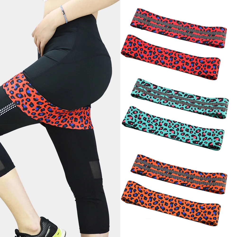 

Resistance Bands Fabric Hip Circle Booty Loop Glute Leg Squat Exercise Fitness Leopard Print Buttocks Circle Sport Elastic Band