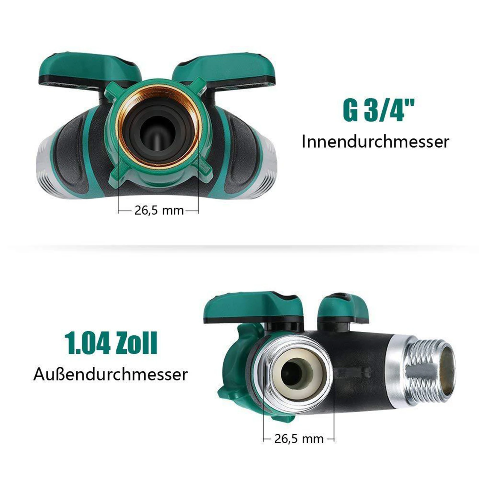 

Garden Hose Splitter Hose Pipe Splitter Metal Body Water Faucet Splitter With Comfortable Rubberized Grip Fitting Faucet