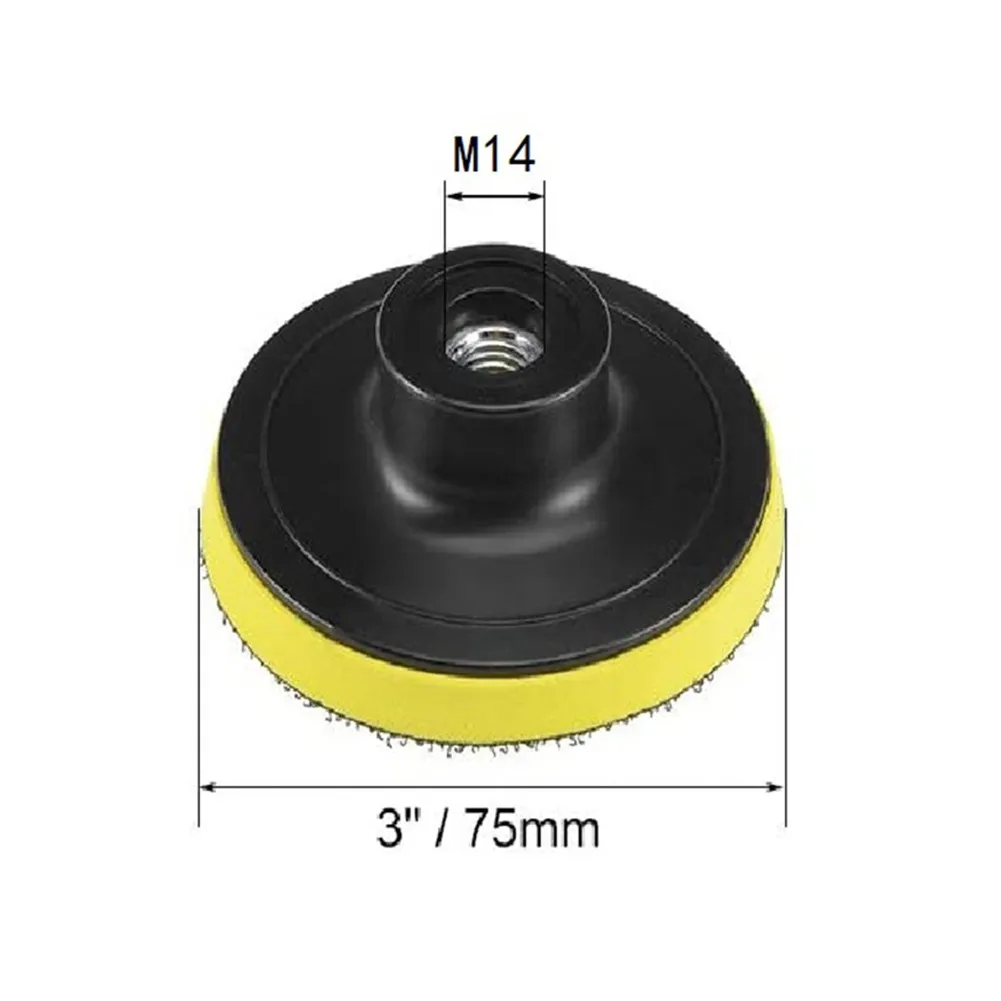 

5 шт. 3-дюймовая подложка на липучке для шлифовальных дисков, угловой шлифовальный станок, адаптер для дрели, подложка M14, аксессуары для возд...