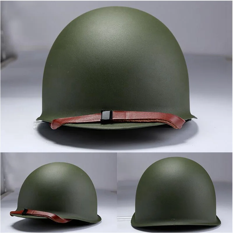 Тактическое пейнтбольное снаряжение Стальной шлем армейский зеленый M1 с