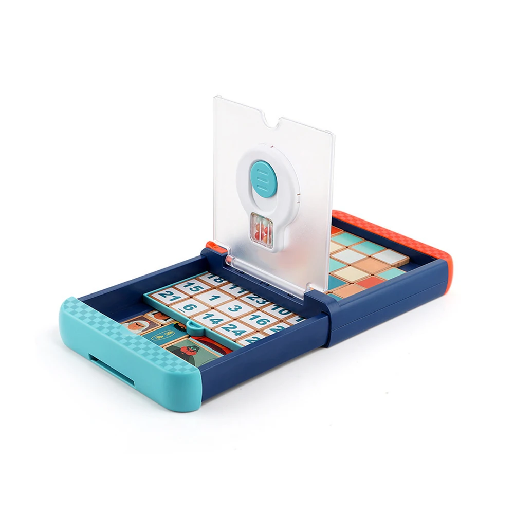 

Wooden Sliding Puzzle Block Game Logical Ability Training Educational Jigsaw Toy Portable Playable Interactive Gift For Children