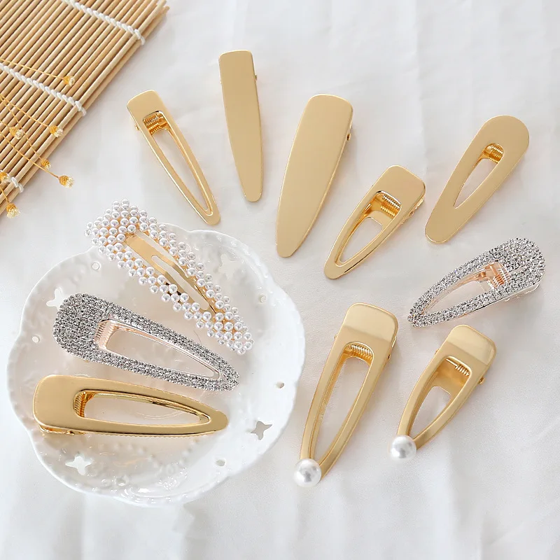 

10Pcs Rhodium Gold Color Metal Hairclips Fashion Hairpin Blank Hair Clip Base for Diy Jewelry Making Pearl Hair Clips Setting