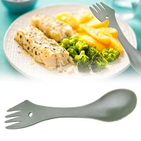 outdoor multi function stainless steel spork travel camping hiking picnic utensils combo fork spoon 3 in 1 tableware 1pc