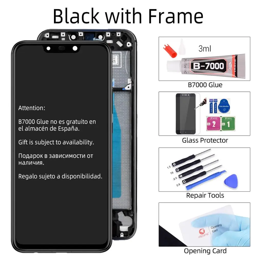 Nova 3i Black Frame Дисплей для HUAWEI Nova 3 3i LCD в сборе с тачскрином черный - Цвет: Nova 3i Black Frame