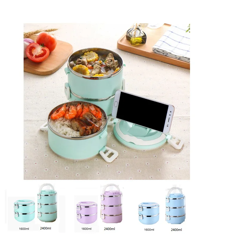 

2/3 слоев из нержавеющей стали, детский японский Ланч-бокс Bento, контейнеры для еды для детей, школьный термос, Ланч-бокс с держателем для телеф...