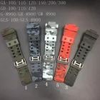 Ремешок сменный для Casio G-Shock GA-110 100 GA-200 GD-120 GW-8900 GR-8900 GLS-100, резиновый Камуфляжный зеленый браслет