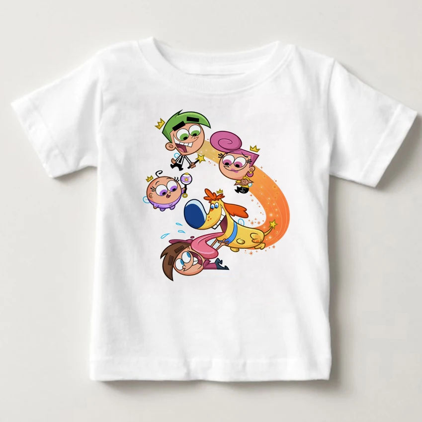 

The Fairly OddParents Summer Short Sleeved Kids Timmy Summer Tshirts Boys Tops Kids And Girls Tshirt Babe T-shirt Tops Timmy MJ