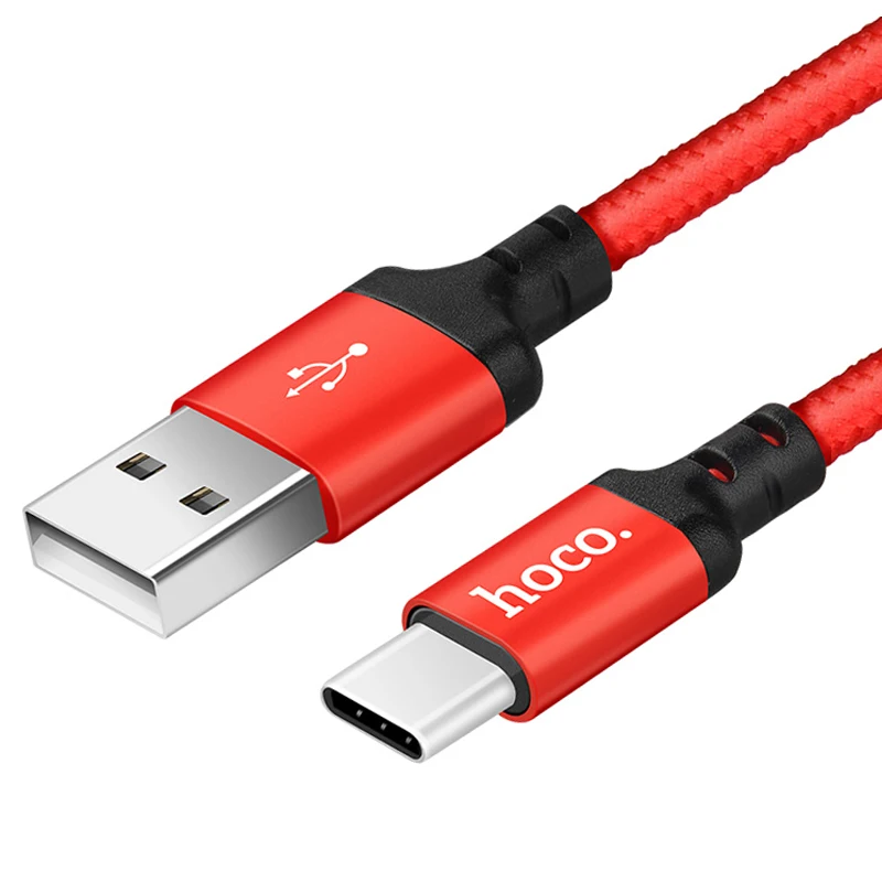 hoco 1m 2m usb type c cable for samsung s10 s9 quick charge cable usb c fast charging for huawei p30 xiaomi usb c charger wire free global shipping
