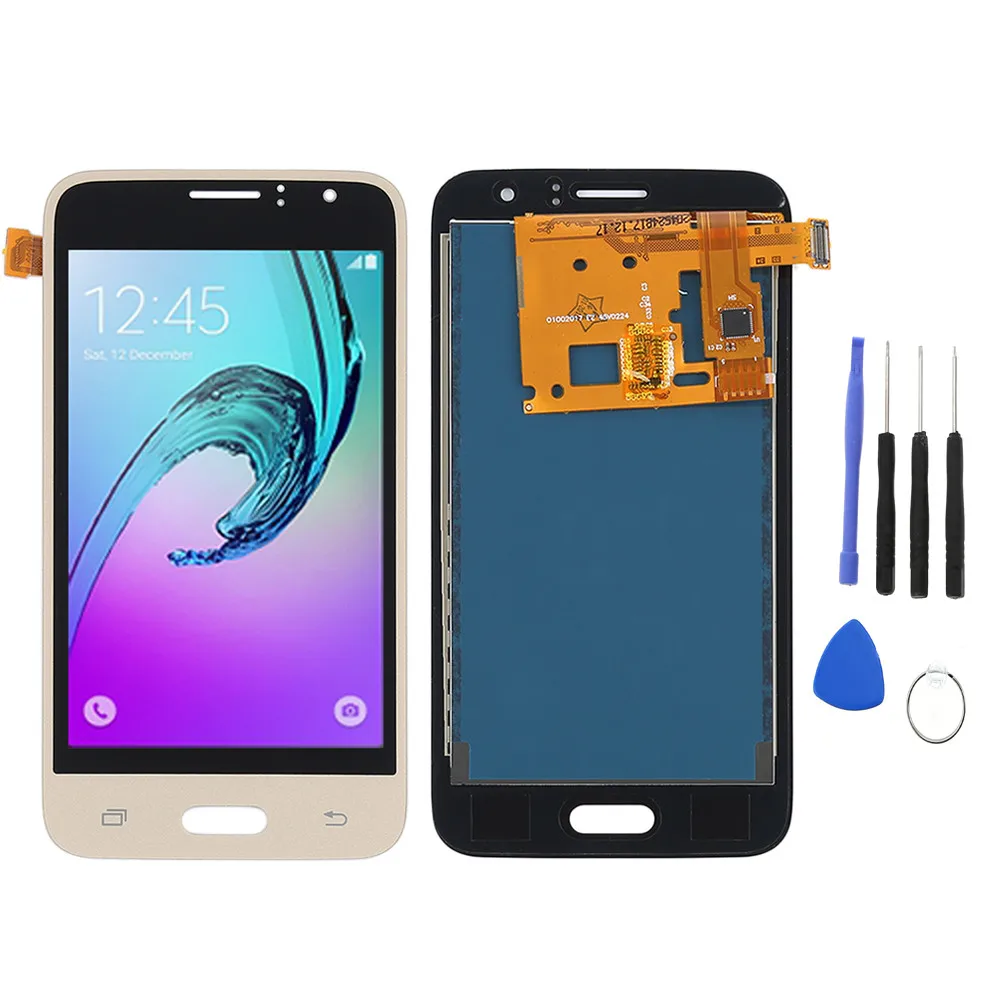Gold lcd with tools AAA для samsung GALAXY J1 lcd J120 J120f J120M J120H дисплей сенсорный экран дигитайзер дисплей j120f lcd для samsung j120f lcd - Цвет: Gold lcd with tools