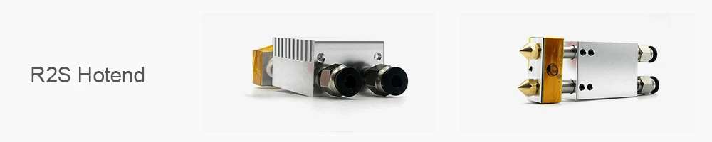 Двойной экструдер, полностью закрытый корпус с двумя Hotend 2-в-1-из смешивания Цвет или 2-в-2-OUT двойной Цвет 3D-принтеры Запчасти Extrusora насадка 0,4 мм нити 1,75 мм