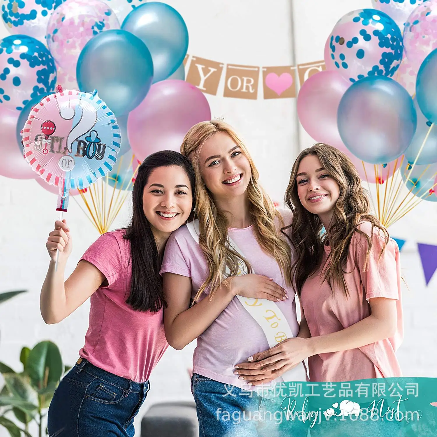 

Gender Reveal Tableware Girl Or Boy Latex Balloon Baby Shower Confetti Balloons Birthday Party Decorations Kids Supplies