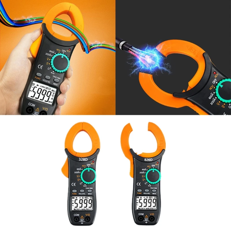 

Measures Voltage and Current Digital Clamp Meter 15 Functions NCV Clamp Meter 6000 Precision Digital Display Tester