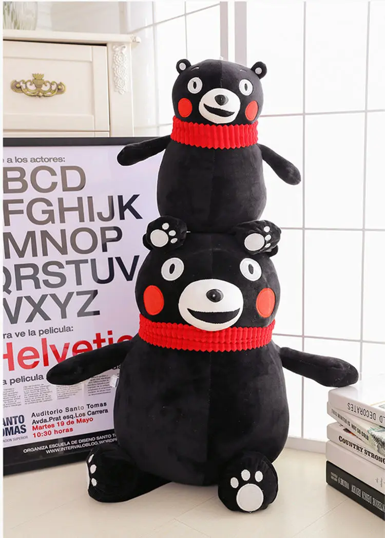 

[Funny] 100cm Kumamon Character Japan Bear Plush Toy Cute Stuffed Pillow Doll Only Cover(No filling) with zipper kids child gift
