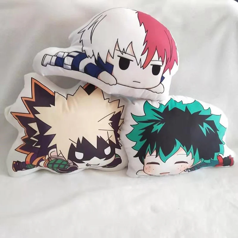 Высота каблука 10 см аниме Мини Подушка Мой герой Академии Izuku Midoriya Katsuki Bakugou Shouto