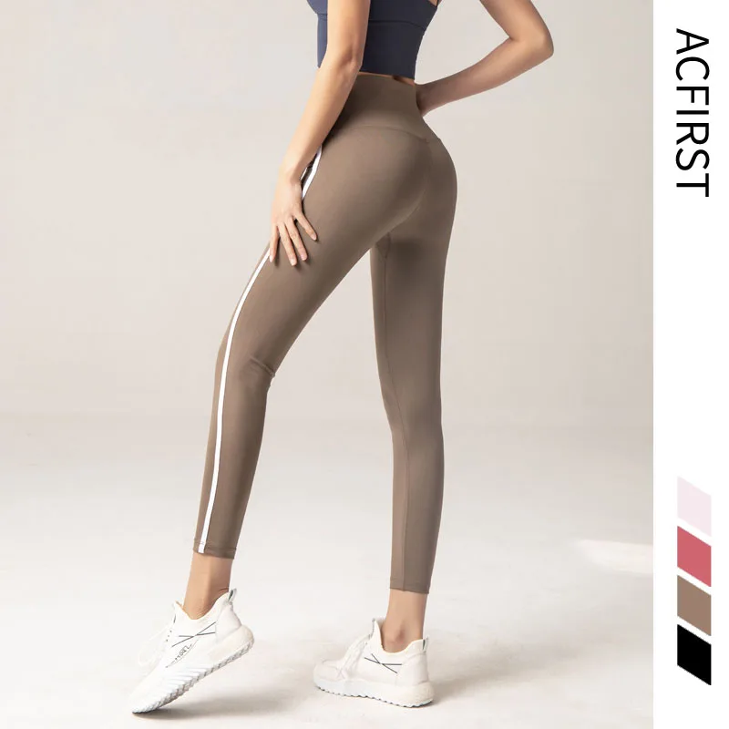 

AcFirst Khaki Women Yoga Pants High Waist Seamless Leggings Push Up Leggins Sport Fitness Running Seamless Leggings Gym Leggins
