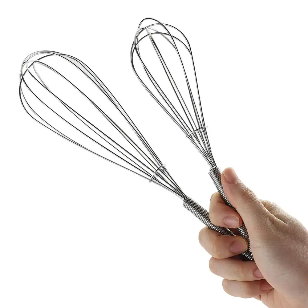

Stainless steel stirrer 2-piece set of 25cm 20cm strong stirrer, used for cooking and baking kitchen utensils mixing stirrer
