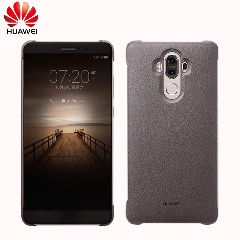Новый чехол для huawei mate 9 оригинальный Официальный чехол-книжка из искусственной