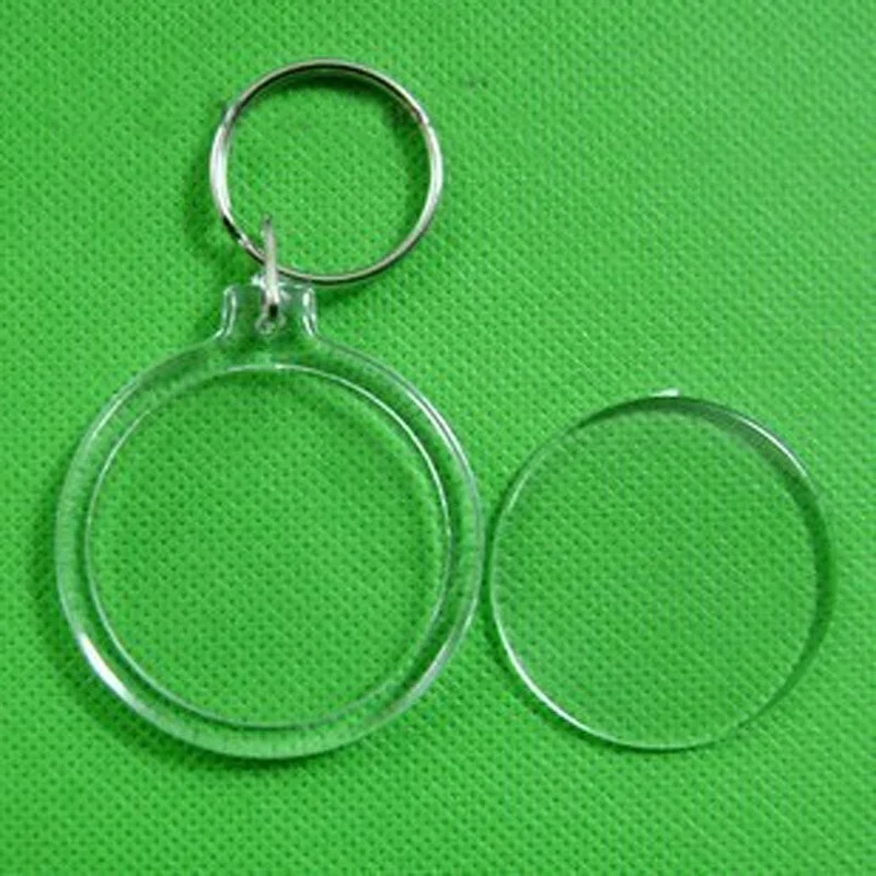 3 шт./лот прямоугольник прозрачная акриловая вставка фоторамка брелок для ключей