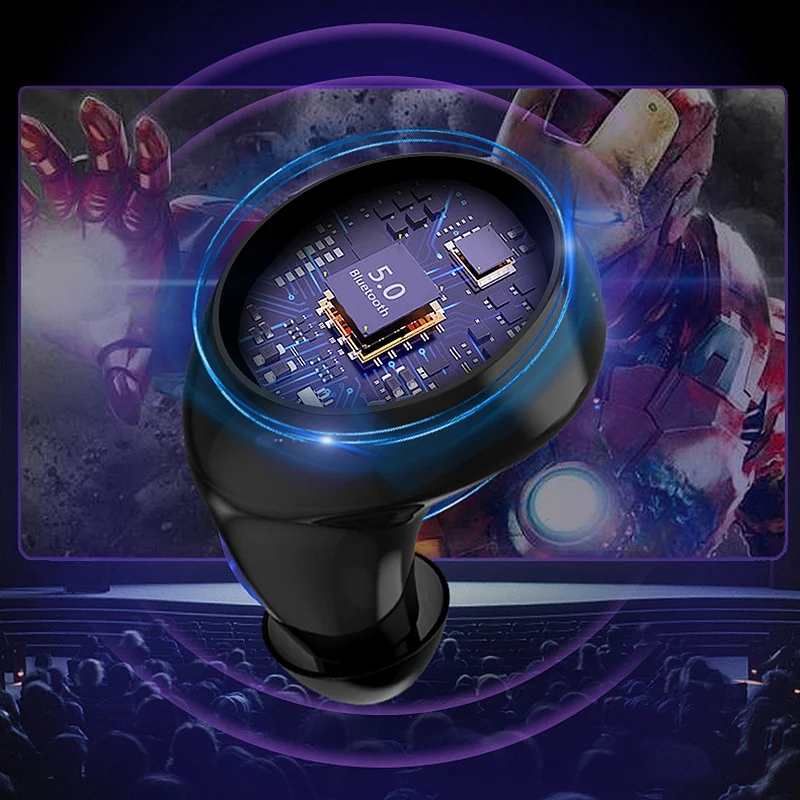 

HFES HM51 TWS Bluetooth 5.0 Headset, Sports Portable Wireless Stereo Dual Channel Bluetooth Headset