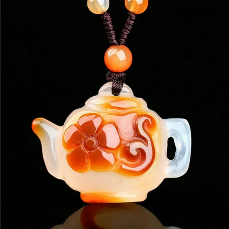 Кулон из нефрита миелина Маджонга драгоценного цвета|Подвески| |