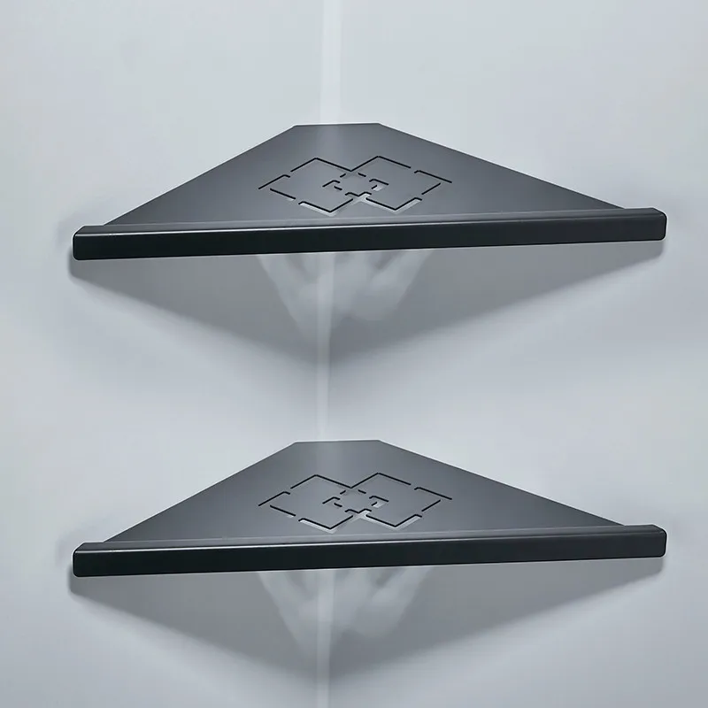 

Bathroom Shelves Black Stainless Steel 304 Wall Bathroom Shower Shampoo Rack Bathroom Accessories Shelves Storage rack wy120905