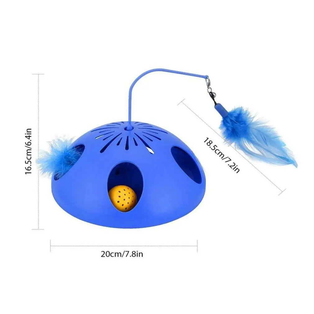 

2021 New Funny Cat Toy Interactive 2 Speed Modes Battery-driven Smart Cat Toy Auto-rotation Cat Entertainment Toy