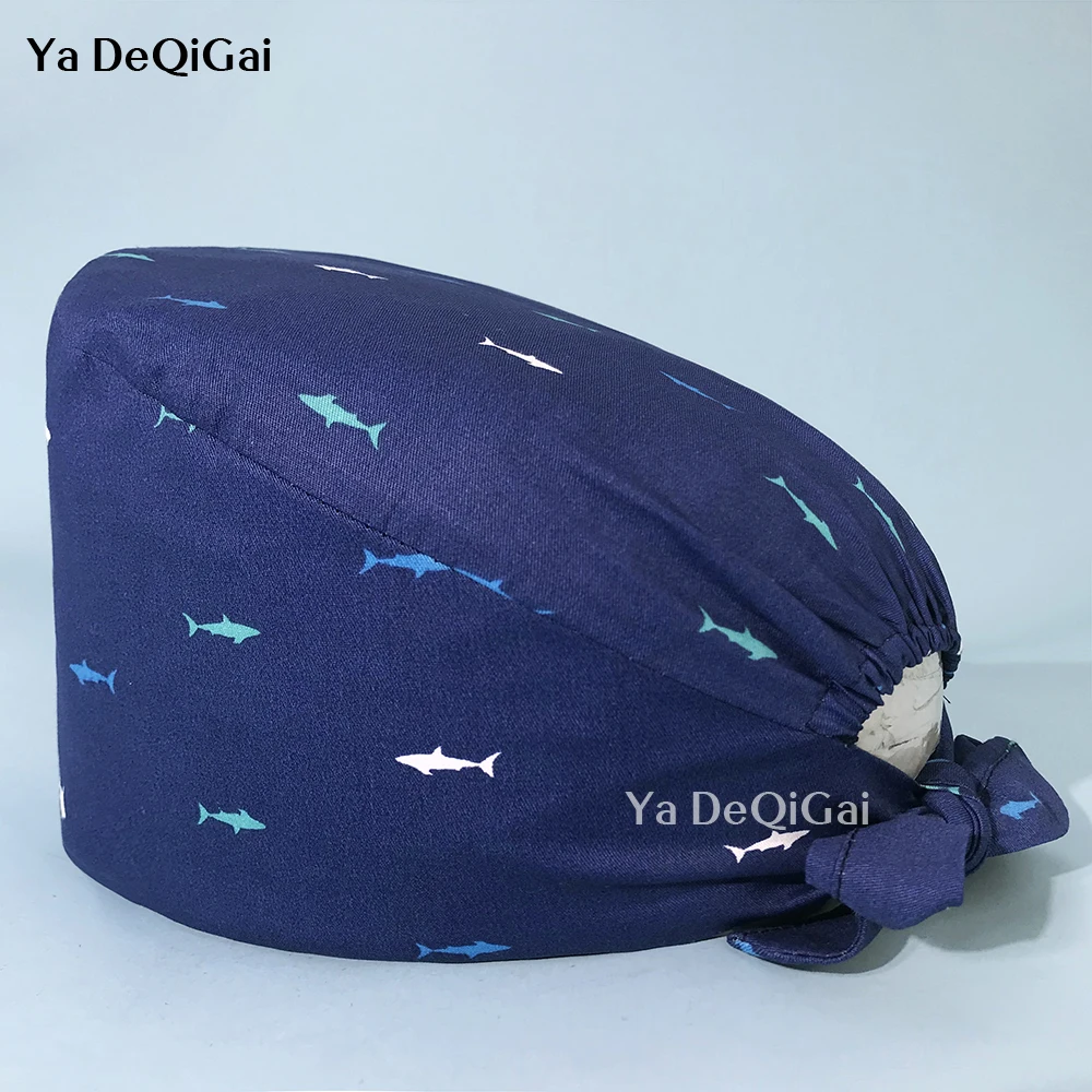 

new Multicolor Breathable Male and female Surgical hats Fashion CartoonPrinting Beauty Salon Nursing Caps Pure Cotton nurse hats