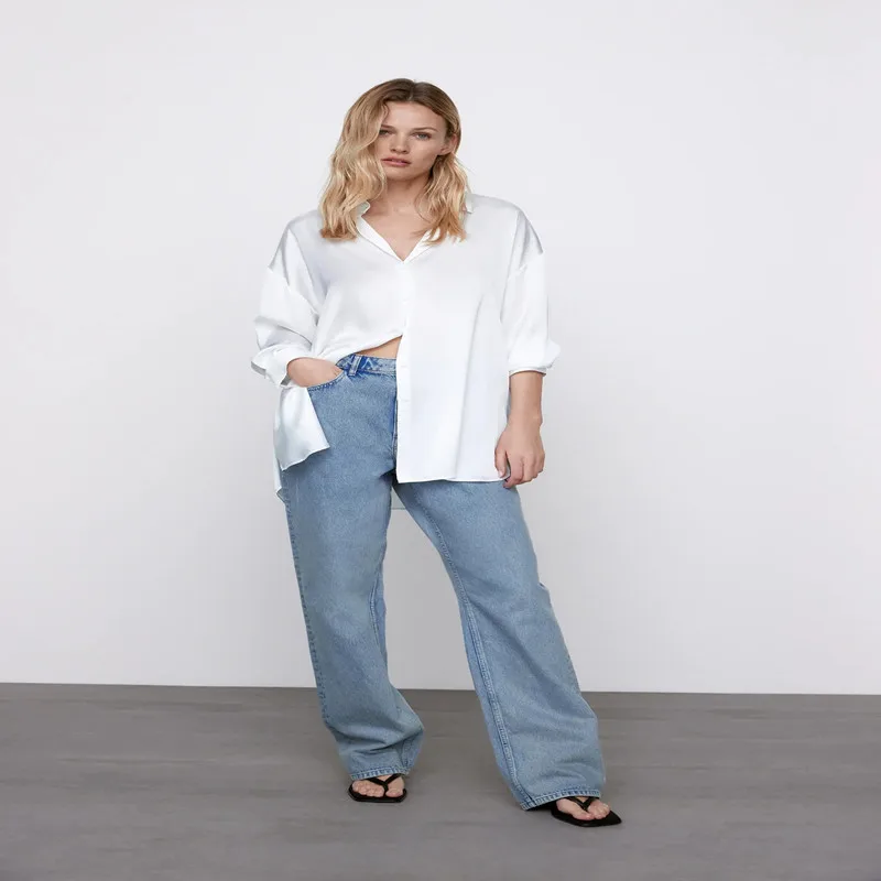 

2021 spring and summer new loose and comfortable long-sleeved shirt white design sense niche all-match blouse women