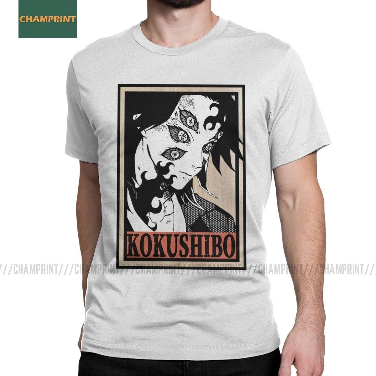 

Kokushibo Upper Moon One Demon Slayer Men's T Shirts Kimetsu No Yaiba Kamado Anime Manga Tee Short Sleeve T-Shirts 100% Cotton