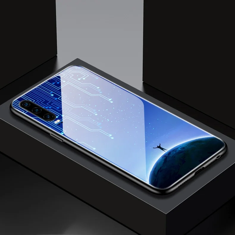 GKK чехол из закаленного стекла для huawei P30 Pro Lite, защитный противоударный мягкий край, Рисунок высокой четкости, чехол для huawei P30 Pro