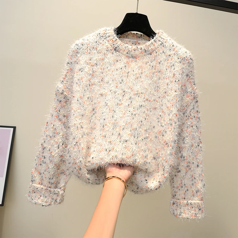 New Korean Fashion Winter Pullovers Female Loose Sweaters Colorful Knitted Jumper Pullover Pull Femme | Женская одежда