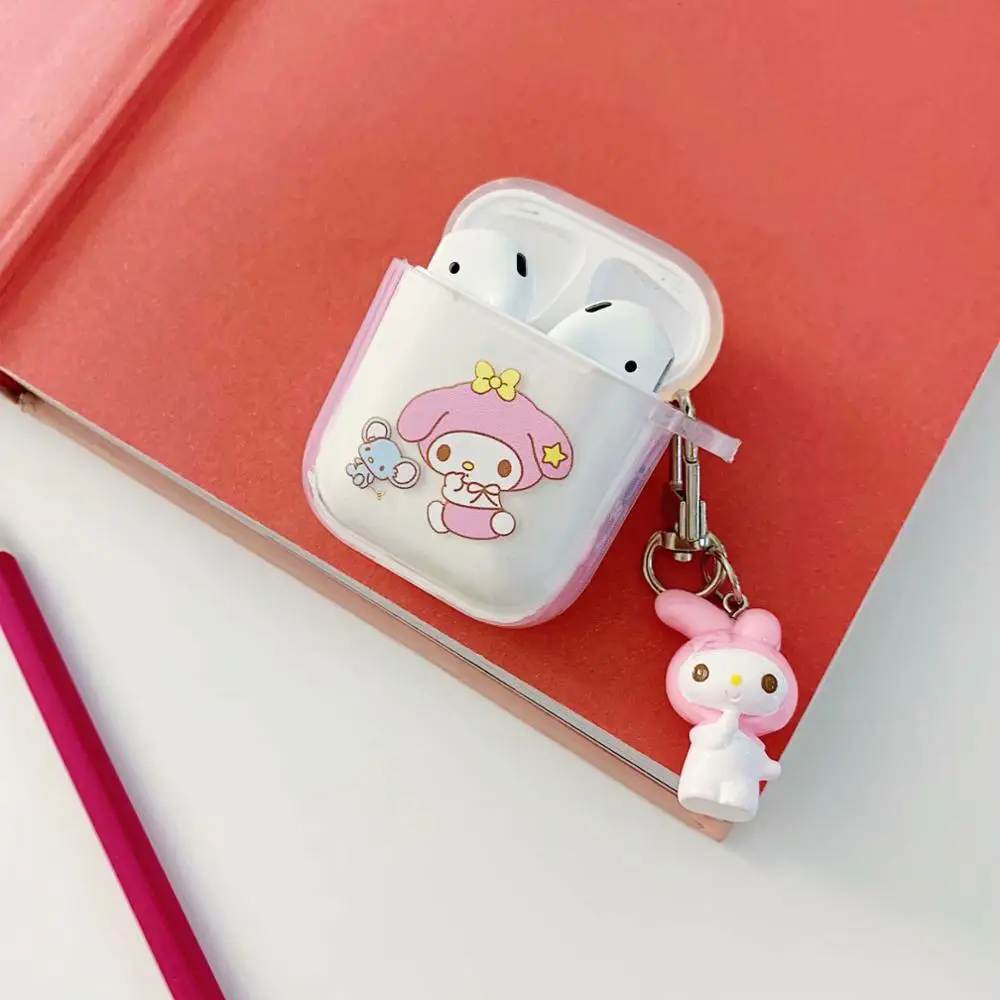 Мягкий силиконовый чехол для AirPods 1/2 милый мультяшный наушников Apple Airpods защитный