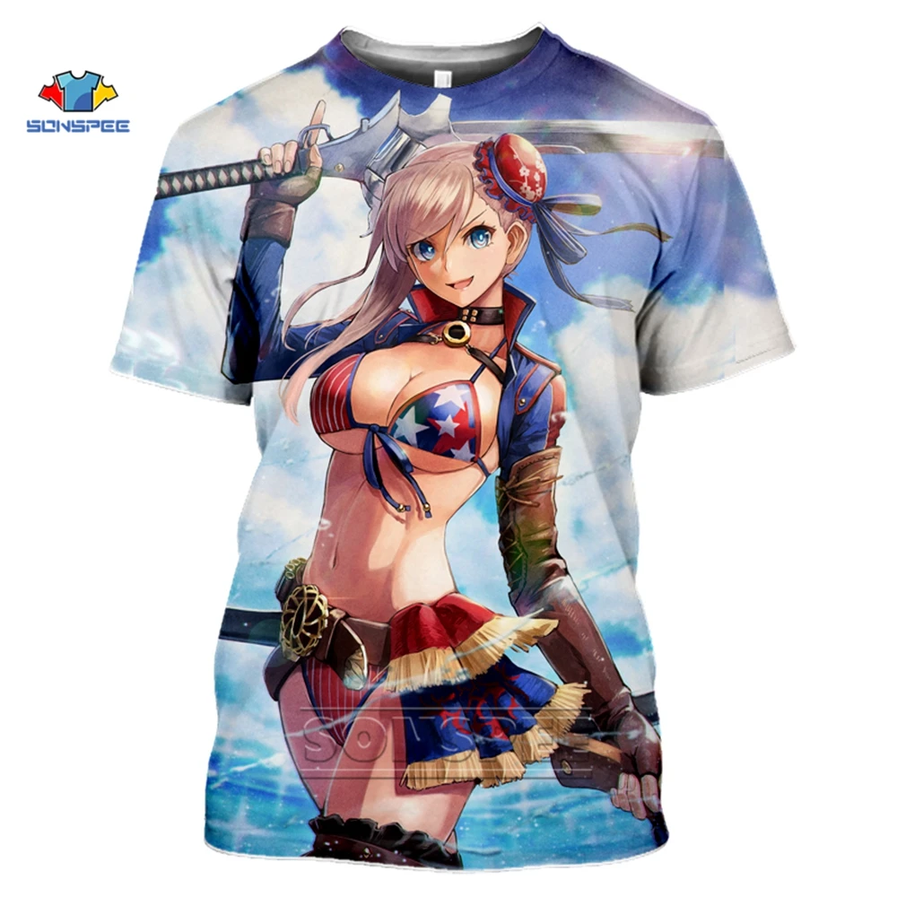

SONSPEE Harajuku Anime Cosplay Costume T-shirts Game Fate Grand Order Men's T-Shirt Short Sleeve Women Tee Casual Summer Tops