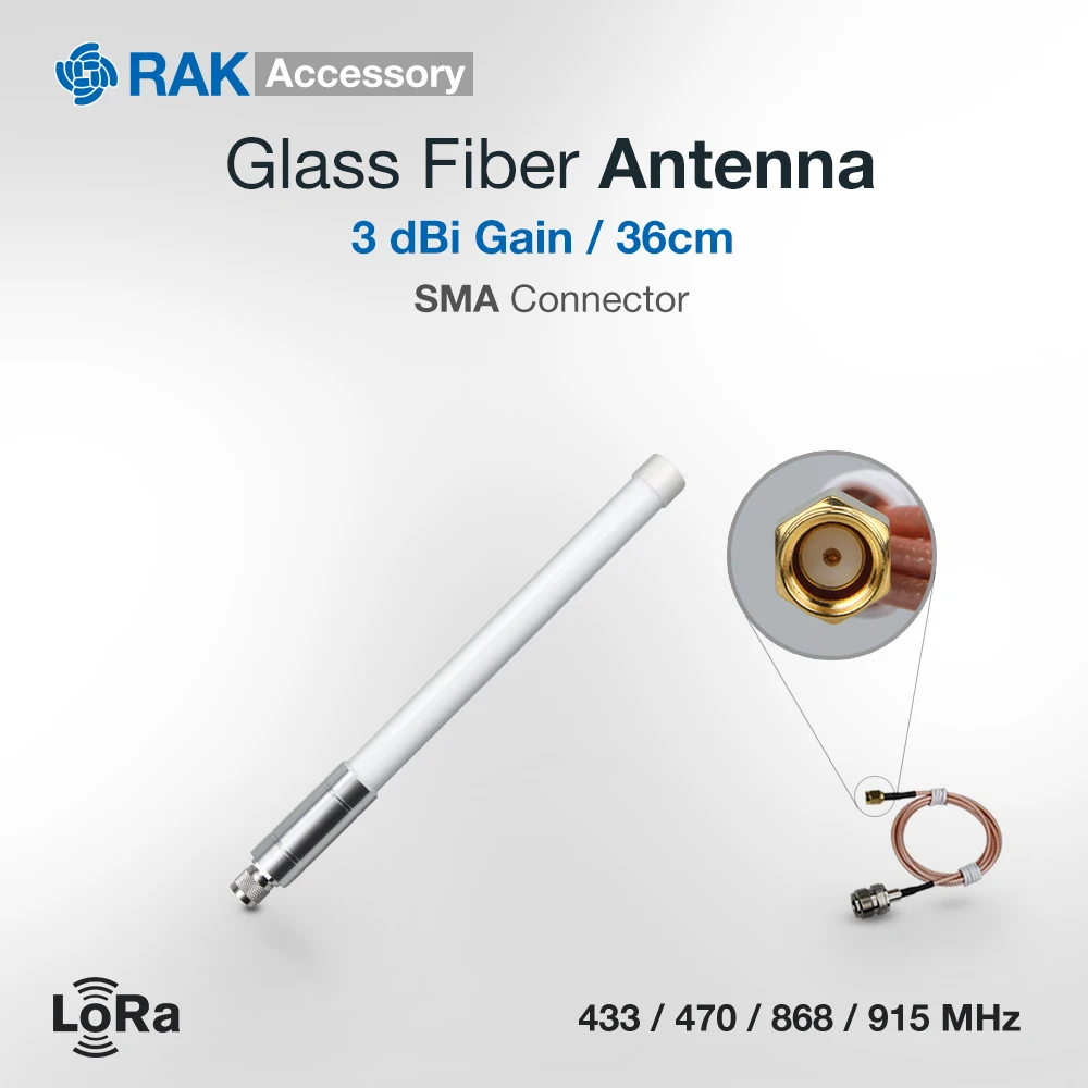 Стекло волокна антенна 6dbm LoRa шлюз антенна RAK831 соединительный кабель с галстуком-бабочкой, мужской/женский разъем 433/470/868/915 МГц