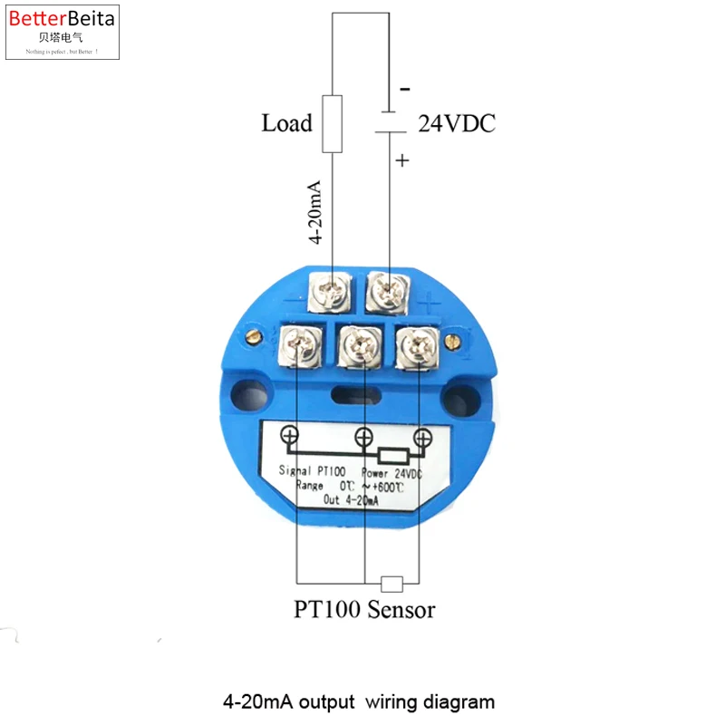 0-50ɼ 0-100ɼ 0-150ɼ 0-200ɼ 0-250ɼ 0-300ɼ 0-400ɼ-50~+50ɼ PT100 Temperature transmitter 4-20mA Transmit output