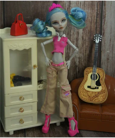 Модный стиль, Одежда для куклы monster high, школьная одежда, платье, костюм, различные стильные аксессуары - Цвет: 3 see chart