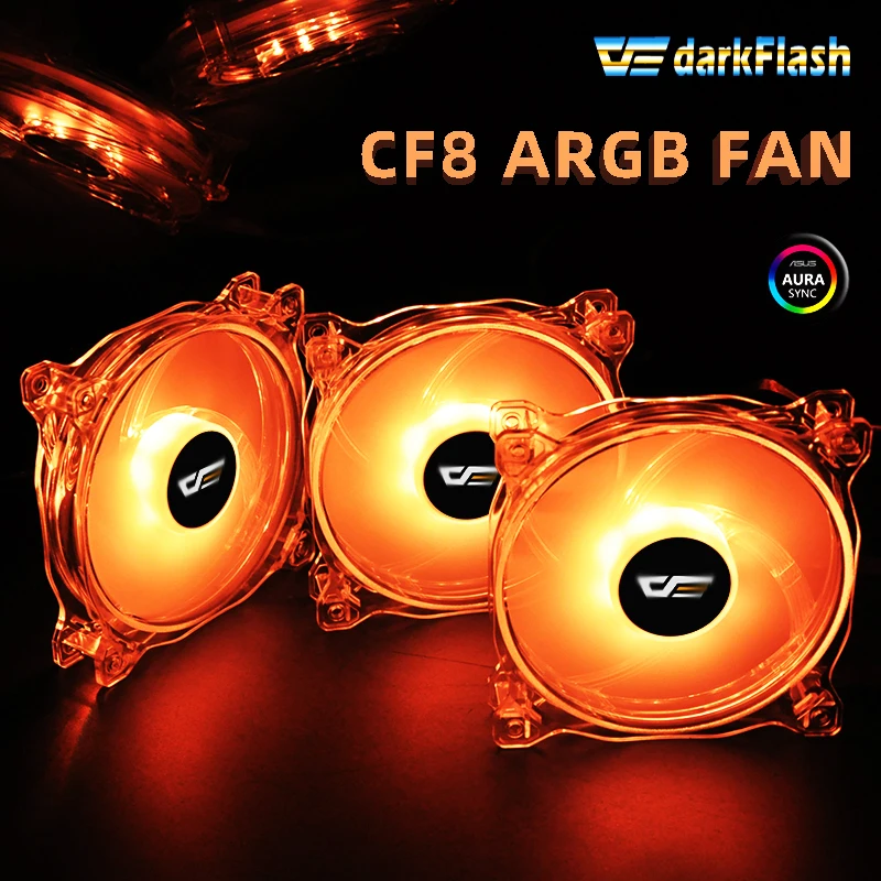 Чехол для ПК Darkflash CF8 PRO Вентилятор охлаждения RGB вентилятор аура синхронизация 5V3p