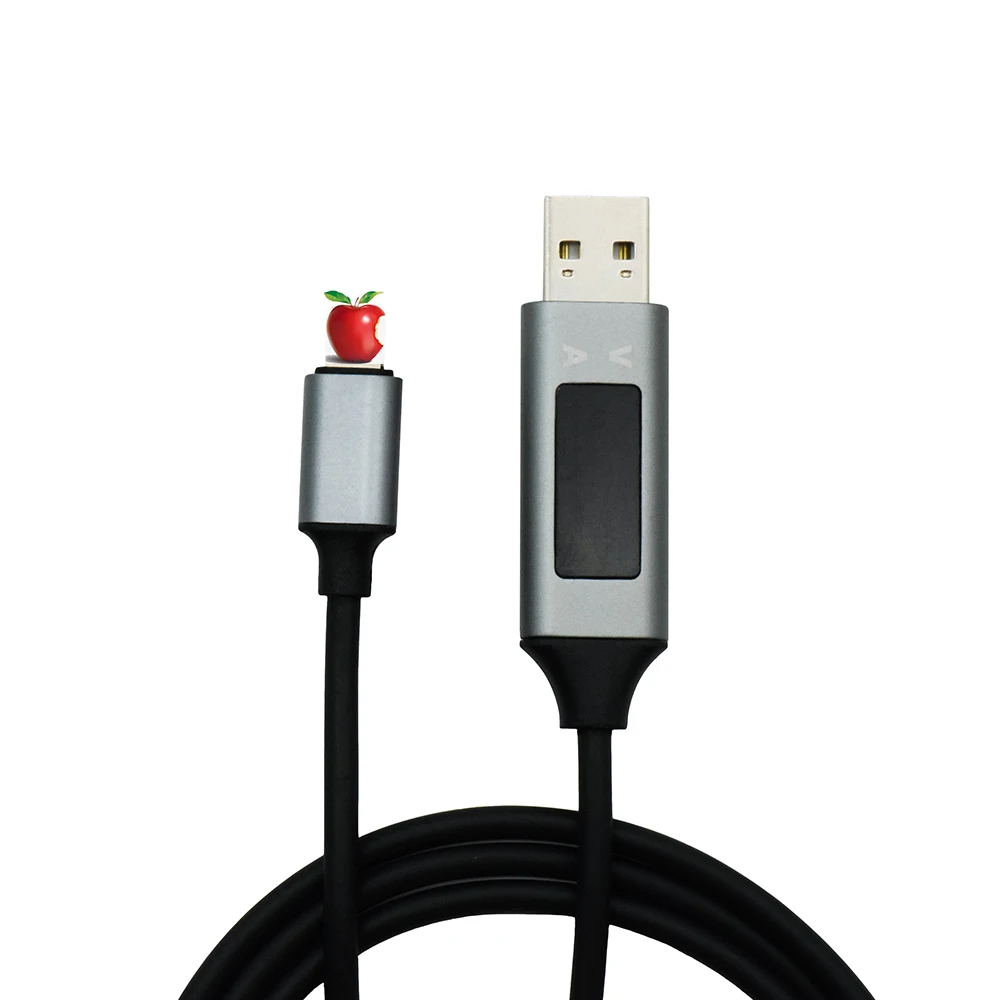 USB кабель с ЖК дисплеем тока и напряжения для быстрой зарядки зарядный 3 фута