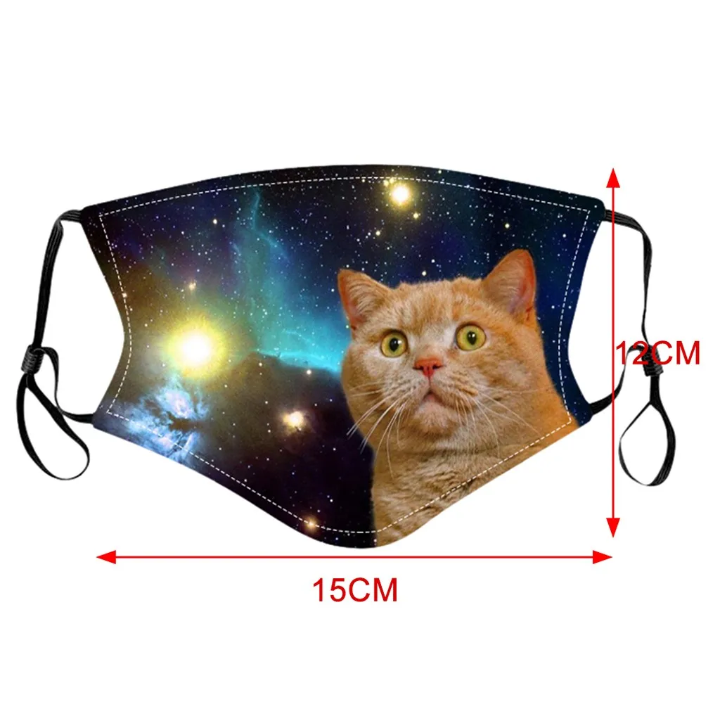 

Cats Printed Cotton Printing Face Masks Washable Windproof Dustproof Protection Reusable masque Adult Mask Mascarilla