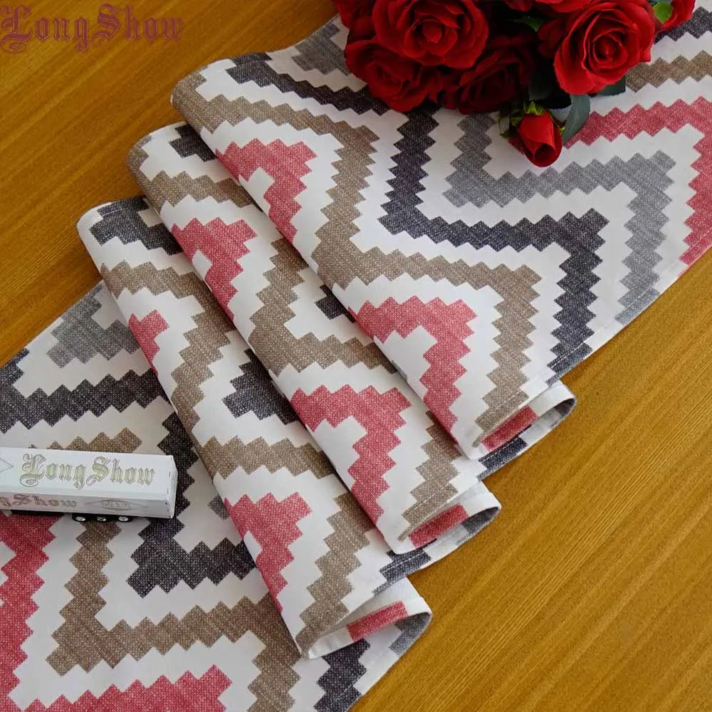 W01 pink waves LongShow новейший элегантный 33x140 см мягкий красочный с принтом волны плюшевый скатерть - Цвет: W01 pink waves