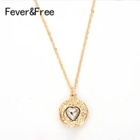 luxury gold color pearl heart pendant necklace for women wedding engagement gifts fashion jewelry necklaces valentines day