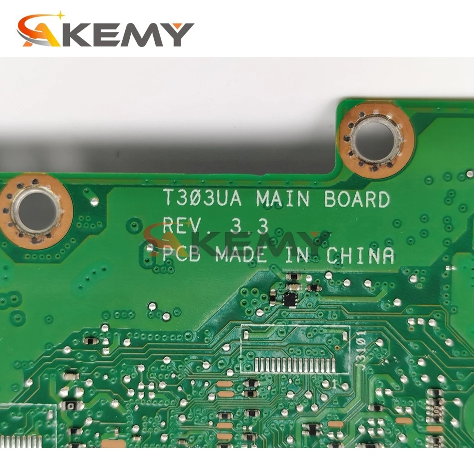 akemy t303ua laptop motherboard for asus transformer 3 pro t303ua t303u original mainboard 8gb ram i7 6500u free global shipping