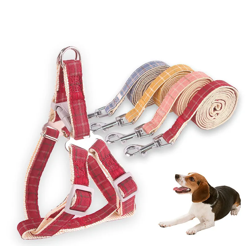 

Шлейка для собак с поводком, регулируемый ошейник для питомцев, мягкий, средний, для прогулок на открытом воздухе, принадлежности для собак