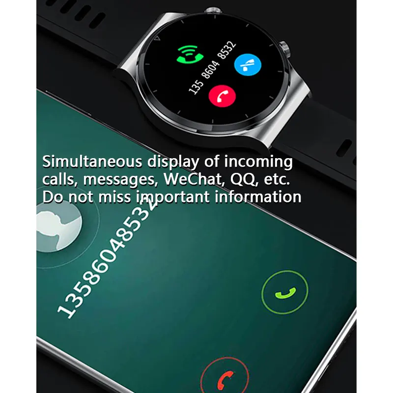 

LYKRY S600 Smart Watch Men Women 1.3 inch Screen Bluetooth-compatible Call IP68 Watches Wristband Heart Rate Monitor For Android