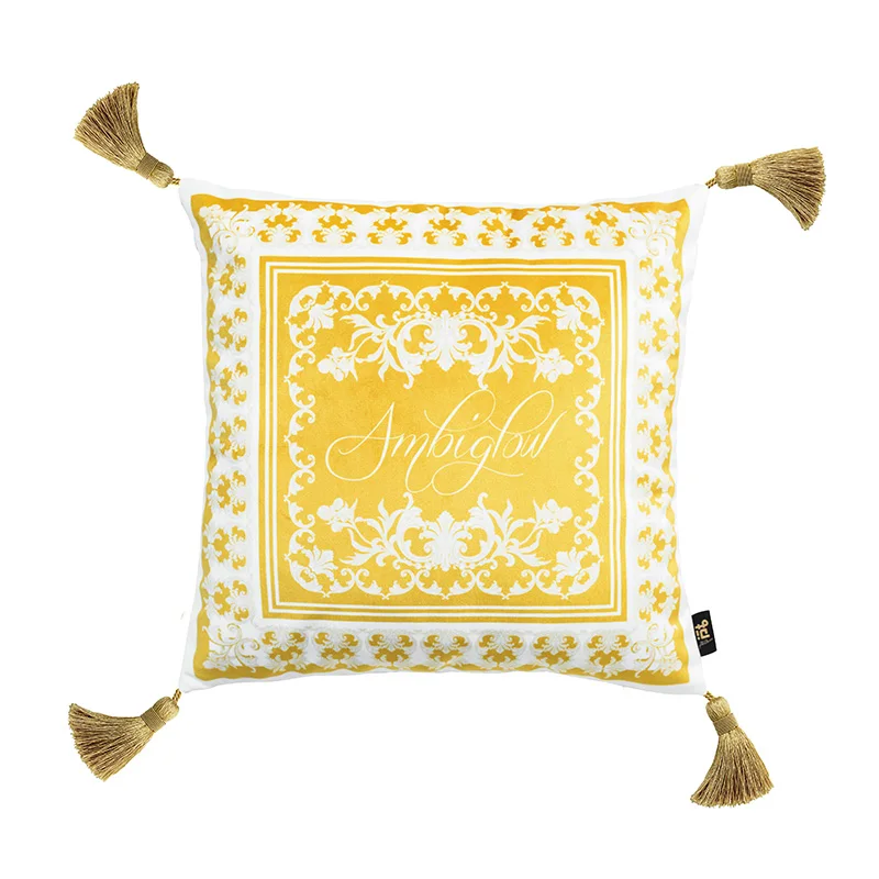 

Pearl American Throw Pillow Cushion European Style Light Luxury Retro Sofa Living Room Backrest Cushion Pillowcase