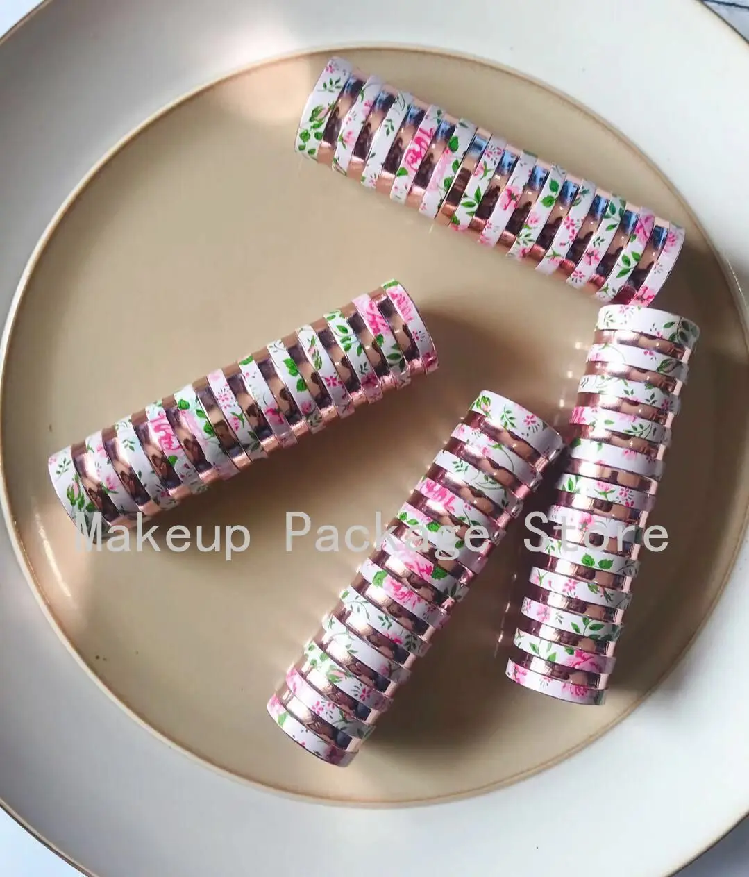 

12.1mm Elegant Round Cosmetic Lipstick Tube, Empty Beautiful Handmade Lip Rouge Refillable Containers, Lip Balm Storage Bottle