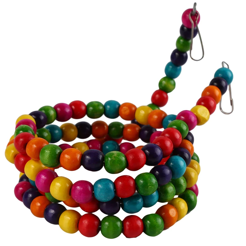 Деревянные бусины с попугаем вращающаяся лестница для скалолазания игрушка