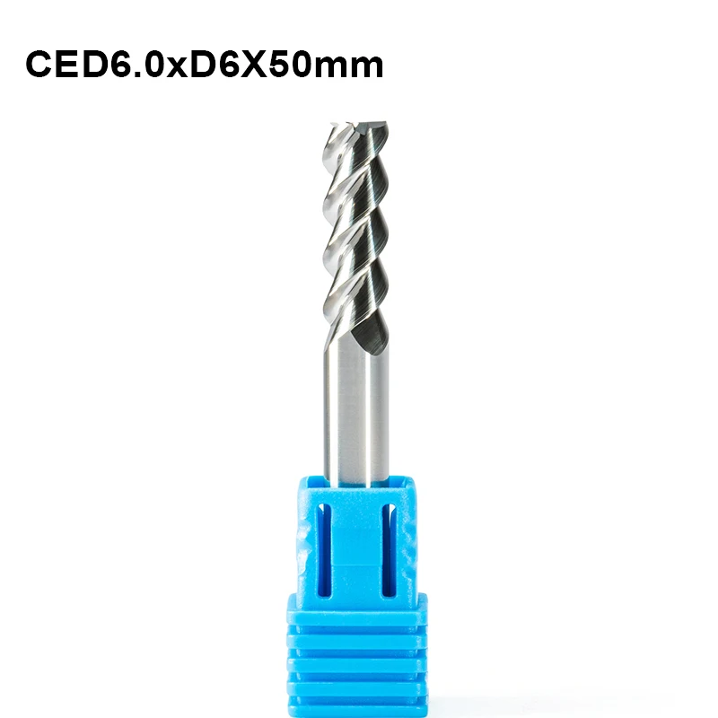 

10pcs Aluminum HRC55 5mm 6mm 3F endmill solid carbide End mill Milling Cutter Alloy Tungsten Steel Tool Aluminum CNC Router Bit